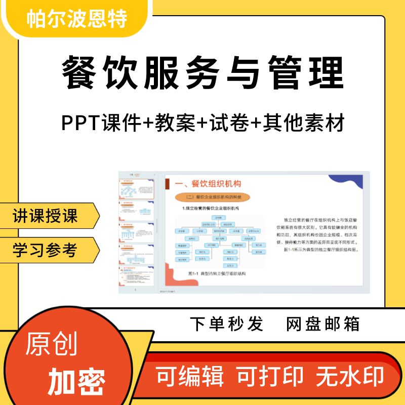 餐饮服务与管理PPT课件教案详案试卷题讲课备课中西餐酒吧销售