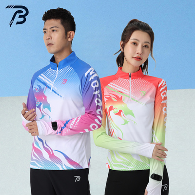 破三体育男女士速干上衣跑步训练服田径秋冬季马拉松运动长袖T恤