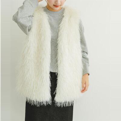 ITEMS无扣百搭中长V领马甲