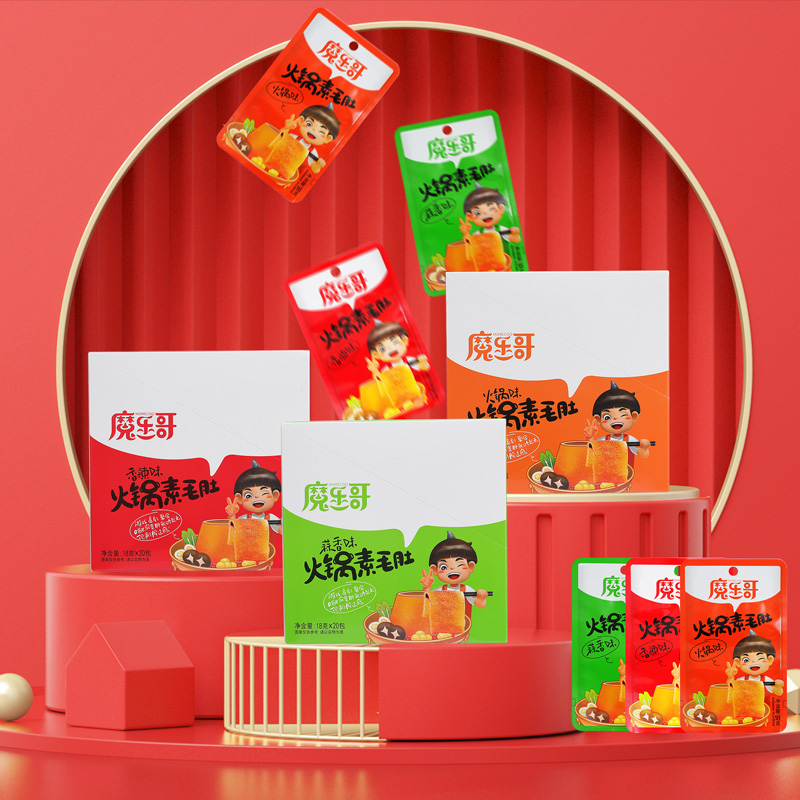 魔芋爽素毛肚即食魔芋丝素牛肚辣条蒟蒻解馋休闲零食小吃