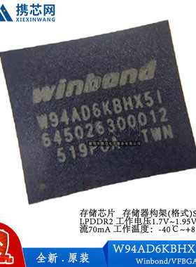 原装正品 W94AD6KBHX5I VFBGA60  SDRAM LPDDR2贴片存储芯片