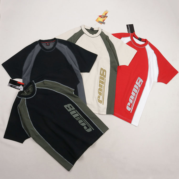 重磅硬菜！短袖T恤ins潮骑行赛车机车复古柔软圆领夏男士休闲男装