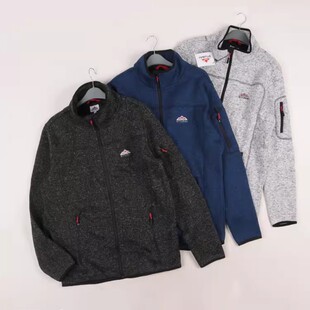 专业户外休闲牛货！拉链口袋！时尚男士加绒运动休闲大码外套男装