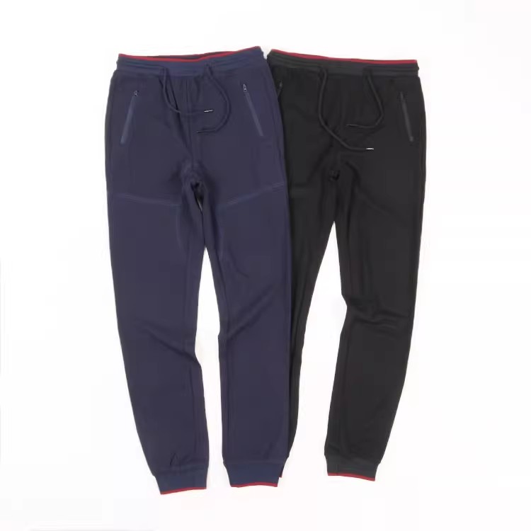 高端人士享有！帅气拉链口袋春秋束脚商务休闲运动长裤青年男裤
