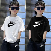 透气薄款 奥特莱斯男童短袖 儿童女孩中大童装 2026新款 T恤纯棉夏季