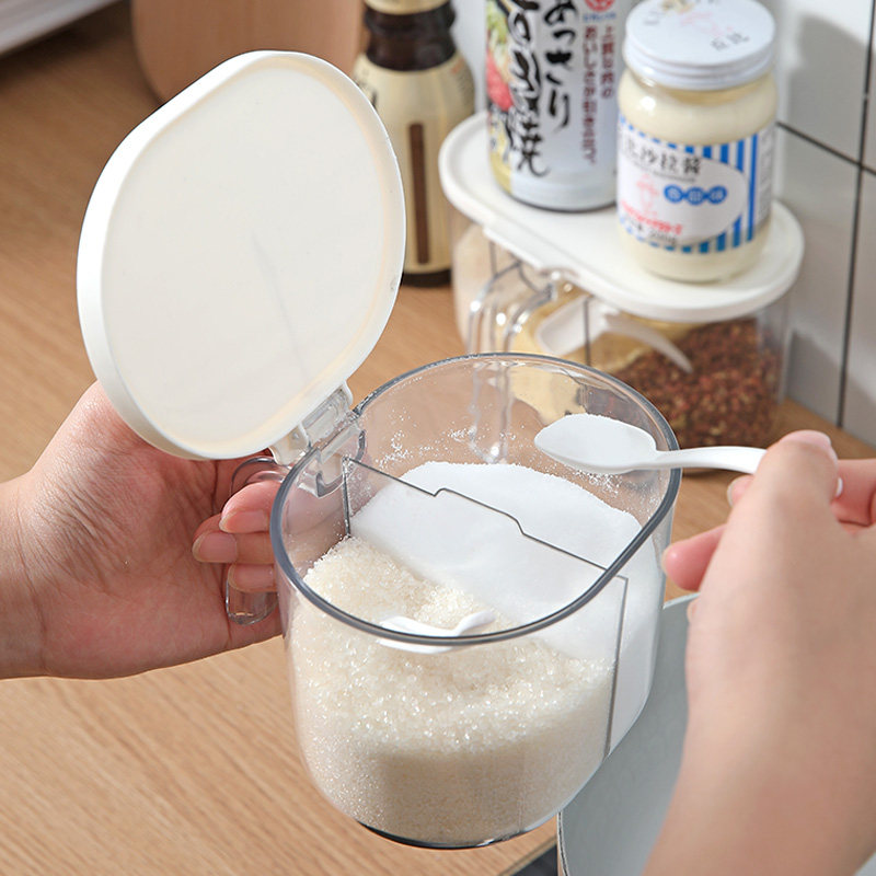 调料盒组合套装家用厨房用品收纳盒盐罐糖味精三格一体多格调味罐