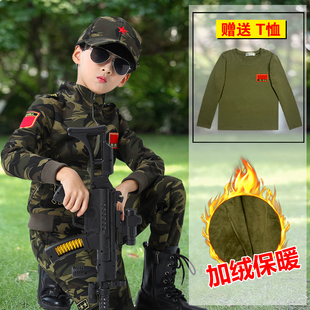 男童迷彩服套装儿童警官衣服秋装男孩纯棉正版小孩特种兵军人服装