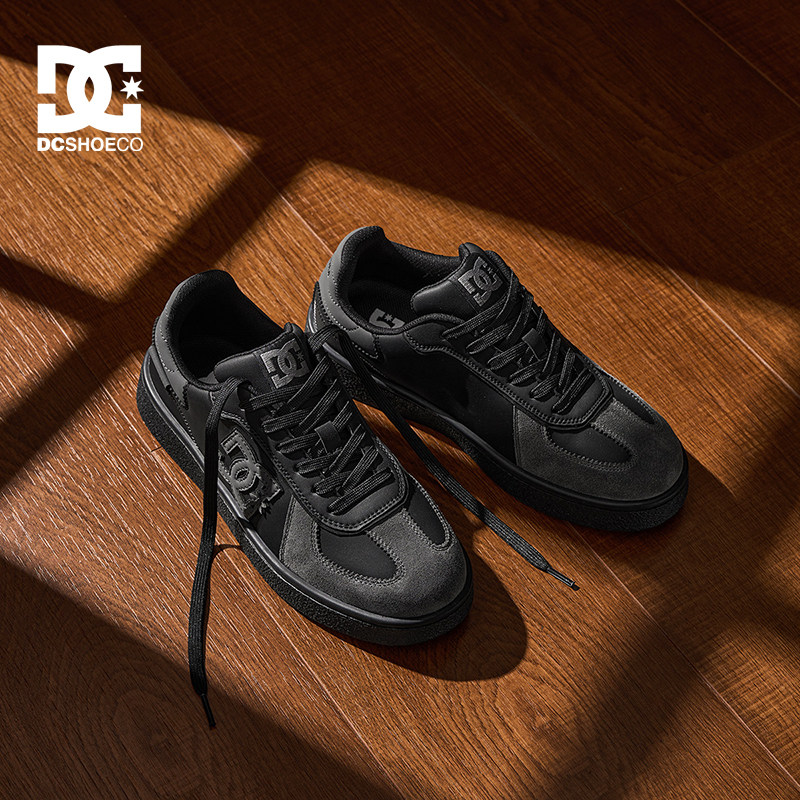 DCSHOES男鞋26春季新款德训鞋男款真皮运动鞋男士休闲鞋黑色板鞋,流行男鞋,德训鞋,淘宝优惠券,粉丝福利购,淘宝优惠卷