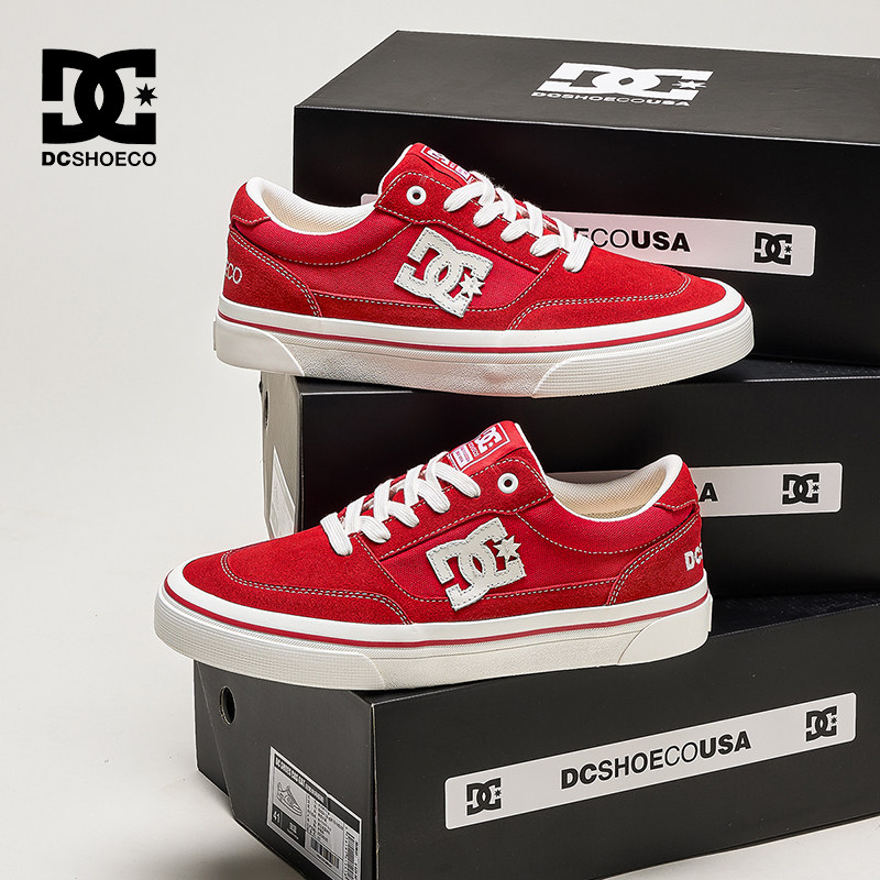DC SHOES 男鞋帆布鞋男2025新款红色休闲鞋夏季鞋子爆款板鞋男款