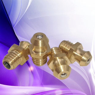 GB1152-89铜直油嘴JB/T7940.1直通式压注油杯/油嘴G1/8 G1/4-G1/2