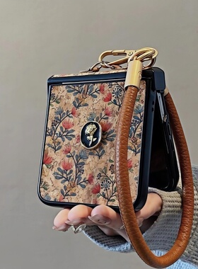 适用MOTORazr50Ultra三星GalaxyZflip7折叠屏W25Flip60保护套小米mix荣耀MagicV立体花纹Flip2手机壳铰链全包