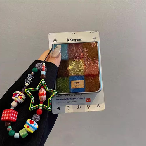 壳膜一体｜手提绳防摔折叠手机壳