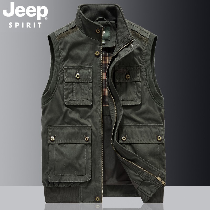 吉普春秋季男士户外休闲大码多口袋旅游外套钓鱼登山摄影马夹,男装,常规马甲,淘宝优惠券,粉丝福利购,淘宝优惠卷