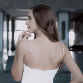 高档时尚 吊带礼服水晶锆石内衣肩带隐形美背透明肩带女无痕可外露