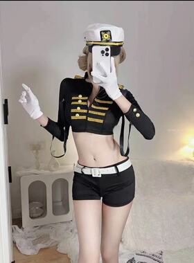 隐欲goddes「酥」性感机车制服变装女警cos纯欲空姐角色扮演套装
