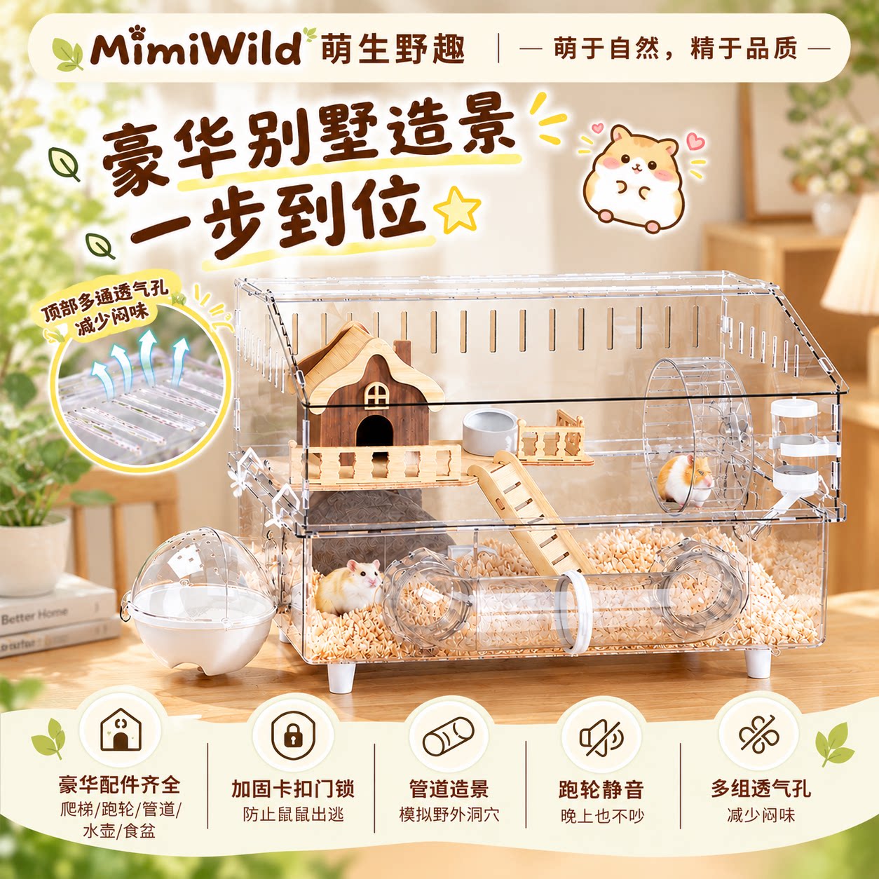金丝熊小仓鼠笼子豪华别墅