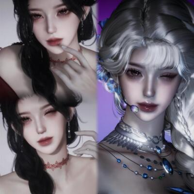 发2 限量 鎏金 wink 亵渎物 御姐 燕云十六声捏脸女端游手游通用