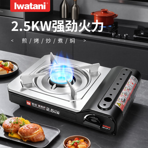 新款岩谷卡式炉户外便携式2.5KW炉具露营野餐瓦斯炉燃气灶ZB-LP-1