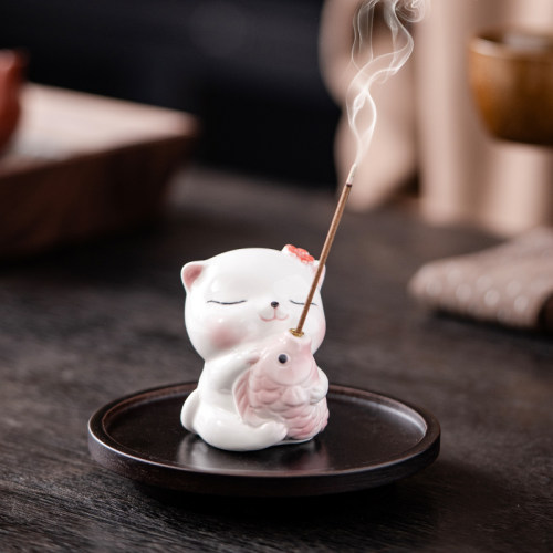 线香香插香座熏香炉小猫咪香薰炉