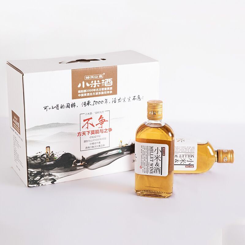 独玉山泉12瓶小米酒黄酒纯粮酿造养生酒16度窖藏一箱包邮镇店之宝