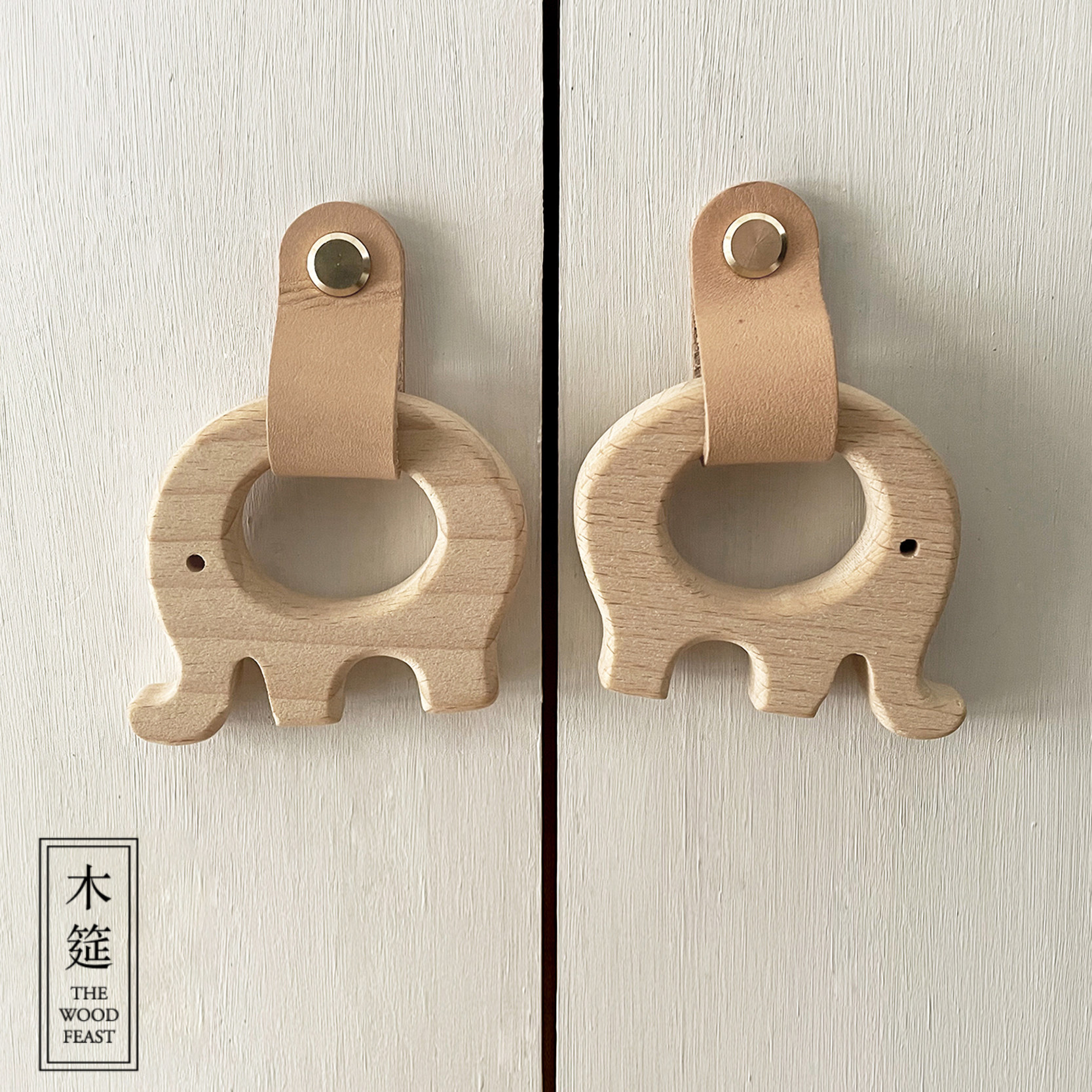 实木真牛皮儿童房柜门动物拉手日式个性独特衣柜抽屉童趣可爱拉手,基础建材,小拉手,淘宝优惠券,粉丝福利购,淘宝优惠卷