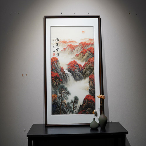 苏绣成品挂画鸿运当头纯手工刺绣