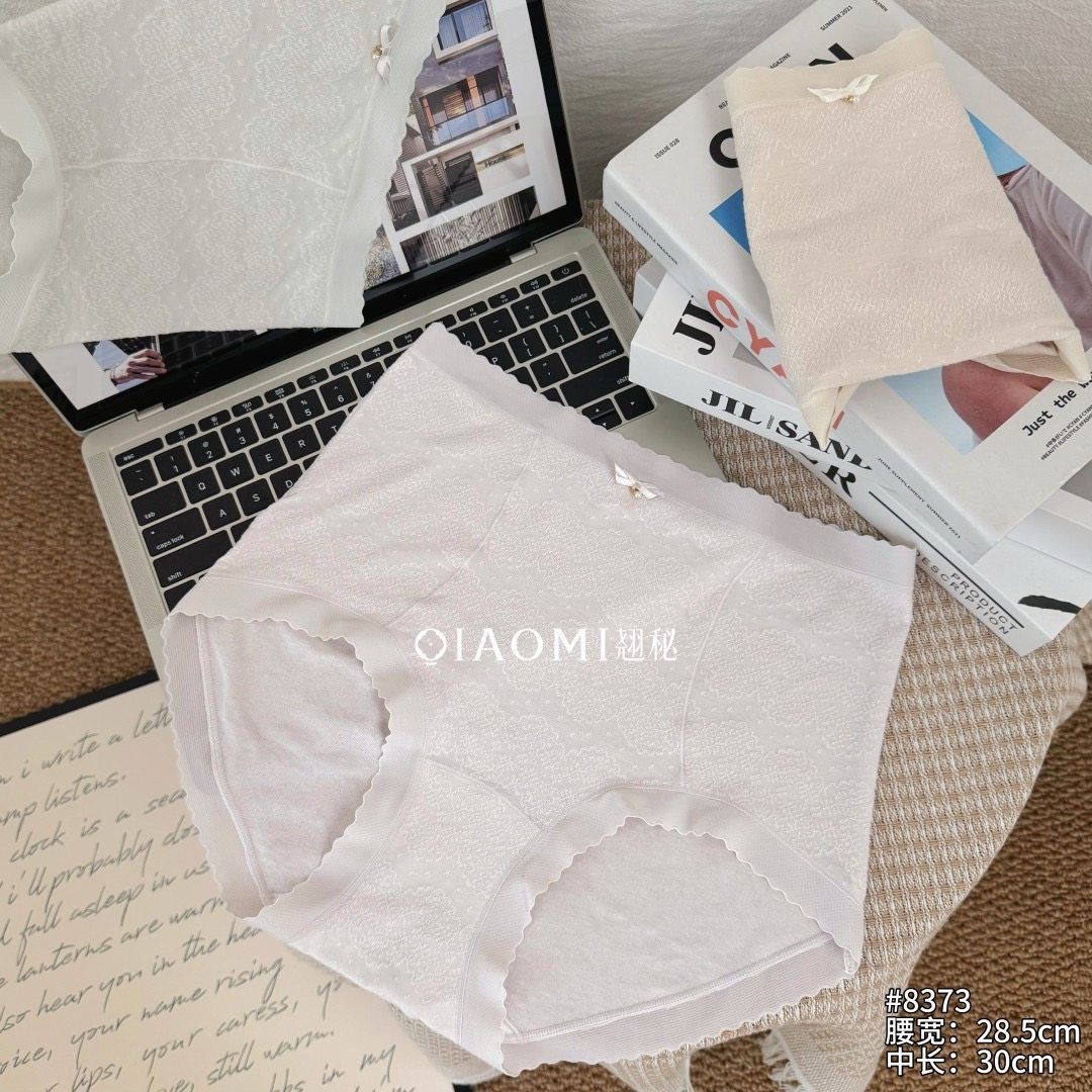 翘秘女士内裤8373中高腰蕾丝花边蝴蝶结软糯高弹裤头轻软贴肤透气,女士内衣/男士内衣/家居服,女三角裤,淘宝优惠券,粉丝福利购,淘宝优惠卷