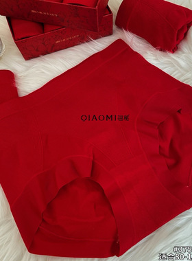 翘秘红色好运女士内裤3754新年本命年结婚包臀三角短裤甜美女生