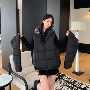 袖子可拆卸羽绒棉服宽松韩版2025新款外套女冬季棉衣