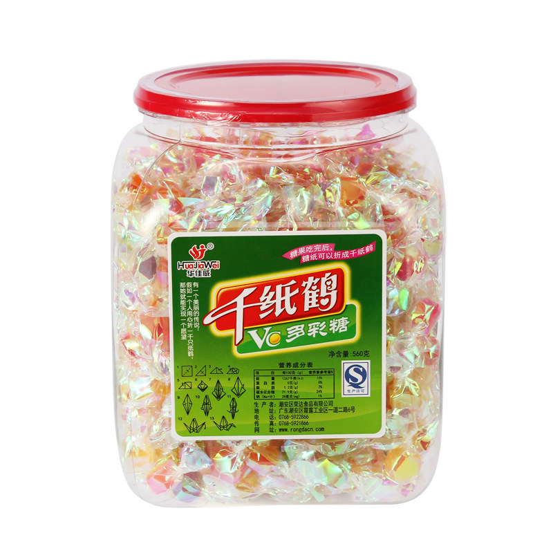 Hua Jiawei Paper cranes Colorful candy Fruit drop Wishing Rainbow snacks Candy Hard Candy Drum 560gin the Snacks/Nuts/Specialty , Sweets and snacks/Jelly/Pudding , Candy  category - from Buy2taobao.com to provide professional Taobao agent buy service
