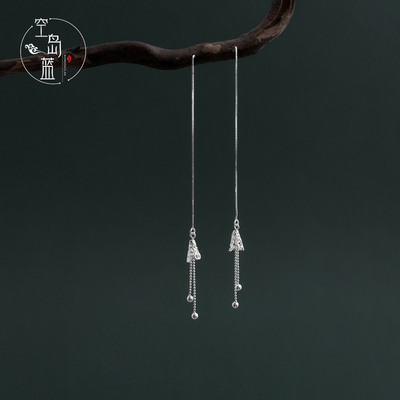 清新气质雕花风铃长耳线文艺耳环