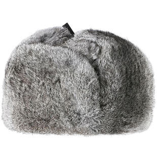 兔毛雷锋帽子男冬天真皮草帽子加厚东北户外保暖护耳中老年人棉帽