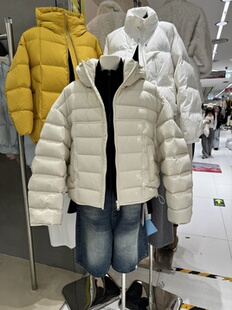 重磅高品质236克MOCHA 加厚外套 DAN连帽排骨90白鸭绒羽绒服女冬季