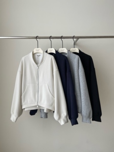 2025新款 立领拉链卫衣外套女秋季 百搭显瘦棒球服潮 dan韩版 mocha