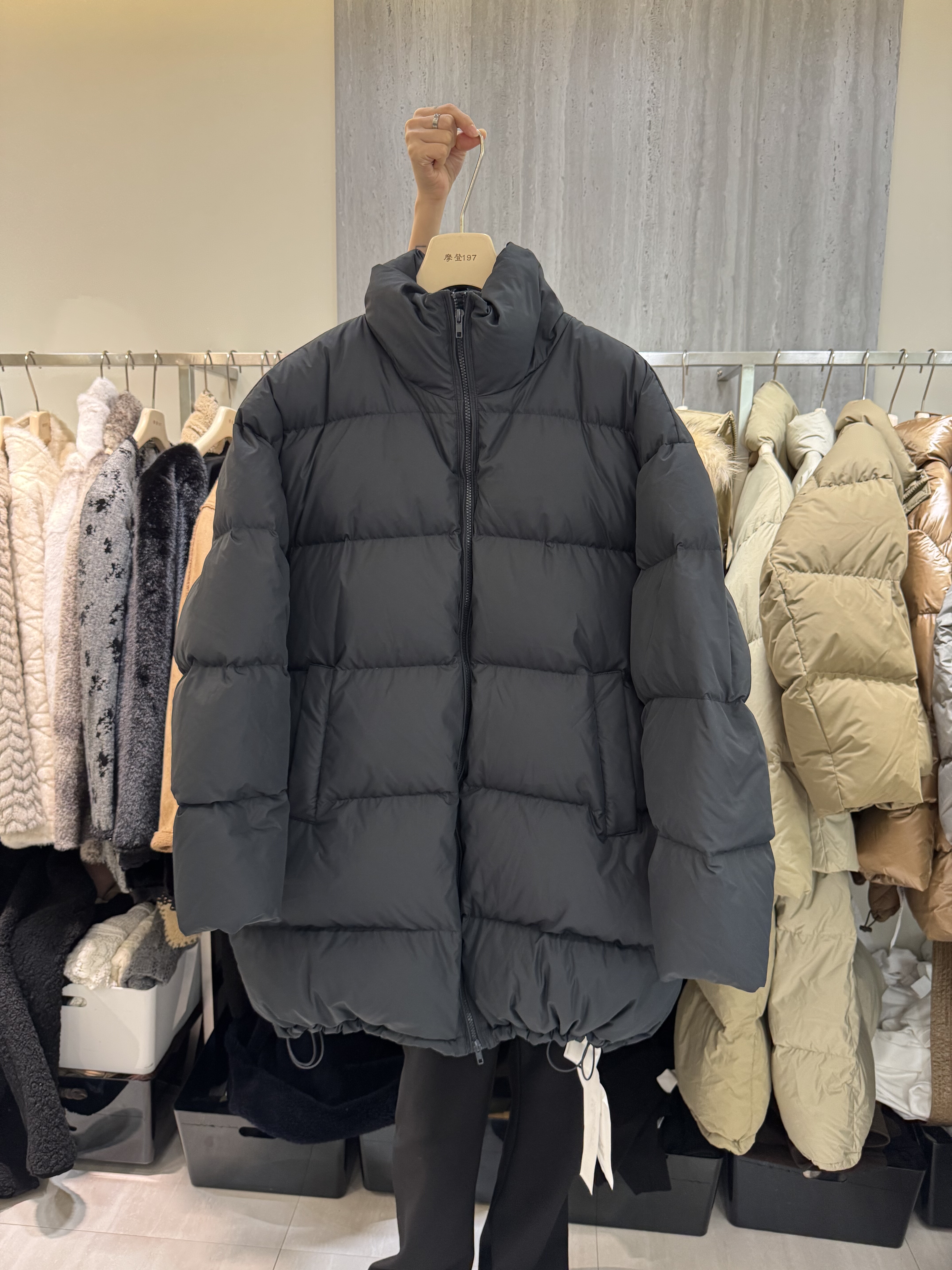 摩登mdeng韩版中款立领90白鸭绒羽绒服女冬2025新款保暖外套Y620