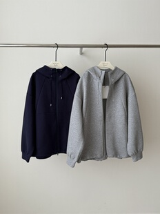 百搭开衫 mocha 2025新款 简约宽松连帽卫衣外套女秋季 上衣 dan韩版