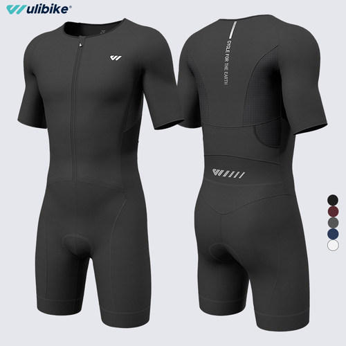 Wulibike春夏男短袖铁三服连体服