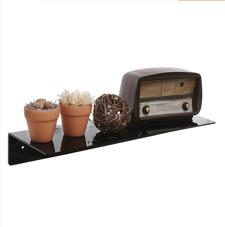 免打孔黑色亚克力厕所定制置物架