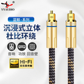 杨阳 光纤音频线发烧级电视投影仪音响连接线spdif数字功放方口线