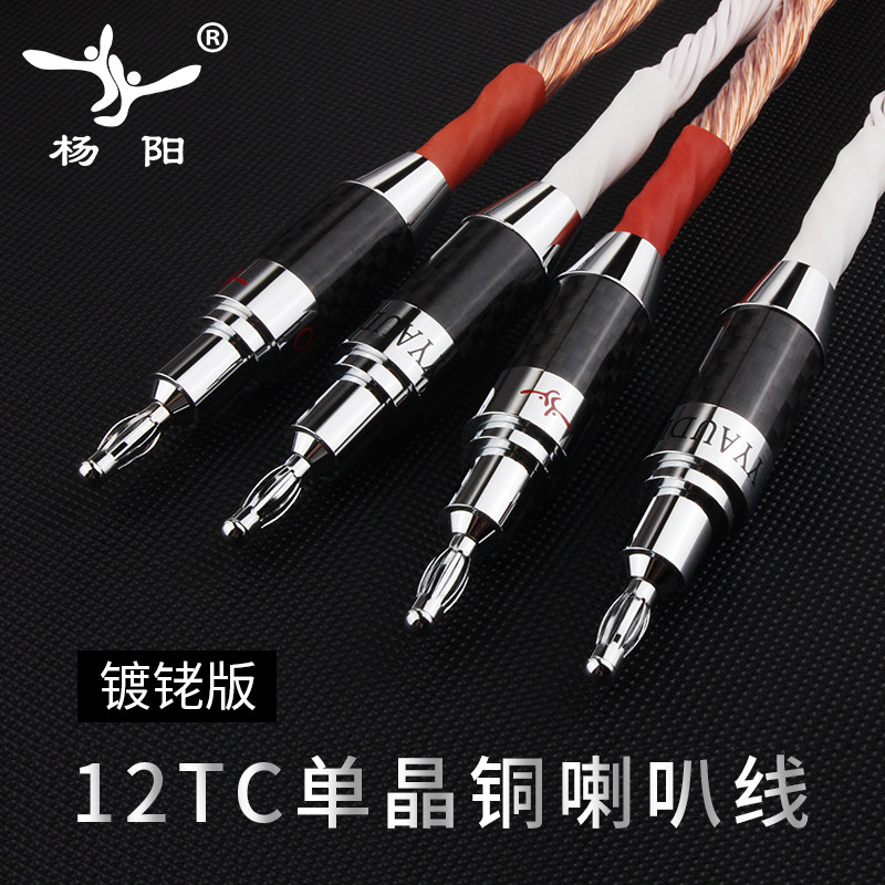 YYAUDIO 发烧7N单晶铜喇叭线香蕉头音箱线HIFI音响线胆机功放中置