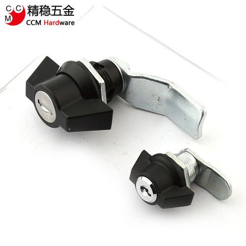 带钥匙锌合金MS815-1配电箱开关柜转舌锁铁皮电表箱手拧旋转销锁