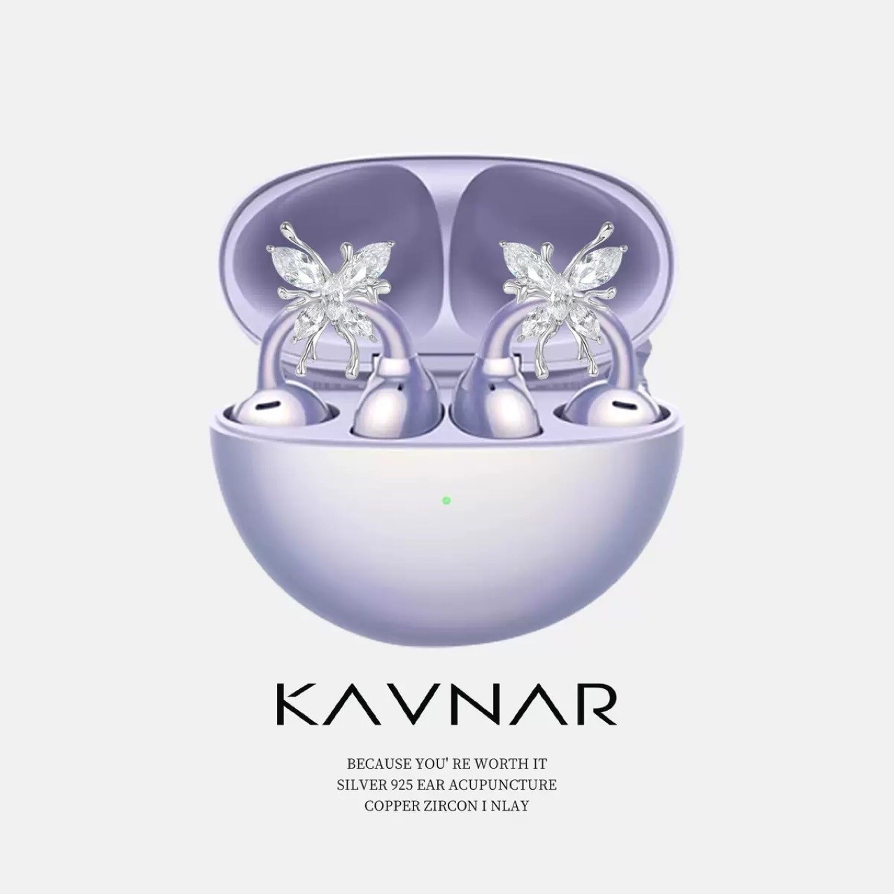 蝶舞华为freeclip2耳夹耳机钻扣新款通用型夹扣小众时尚精致配饰