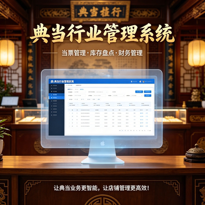 典当行业管理系统当铺收当赎当估价收银全流程管控软件app开发