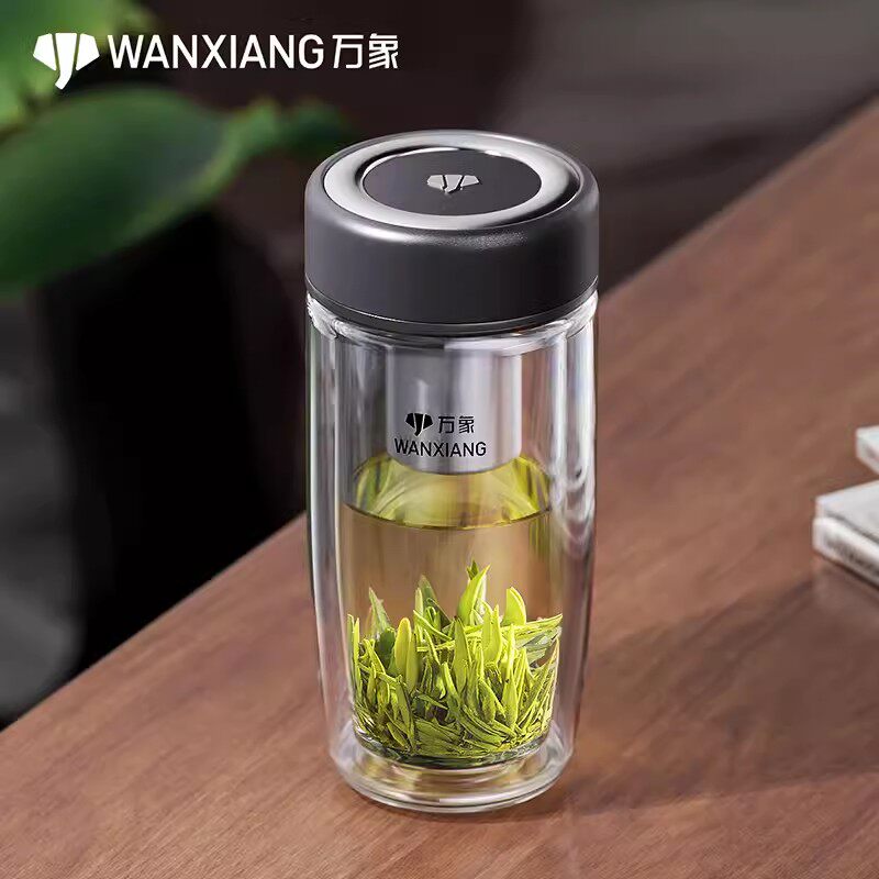 万象新款玻璃杯子双层鹅蛋杯