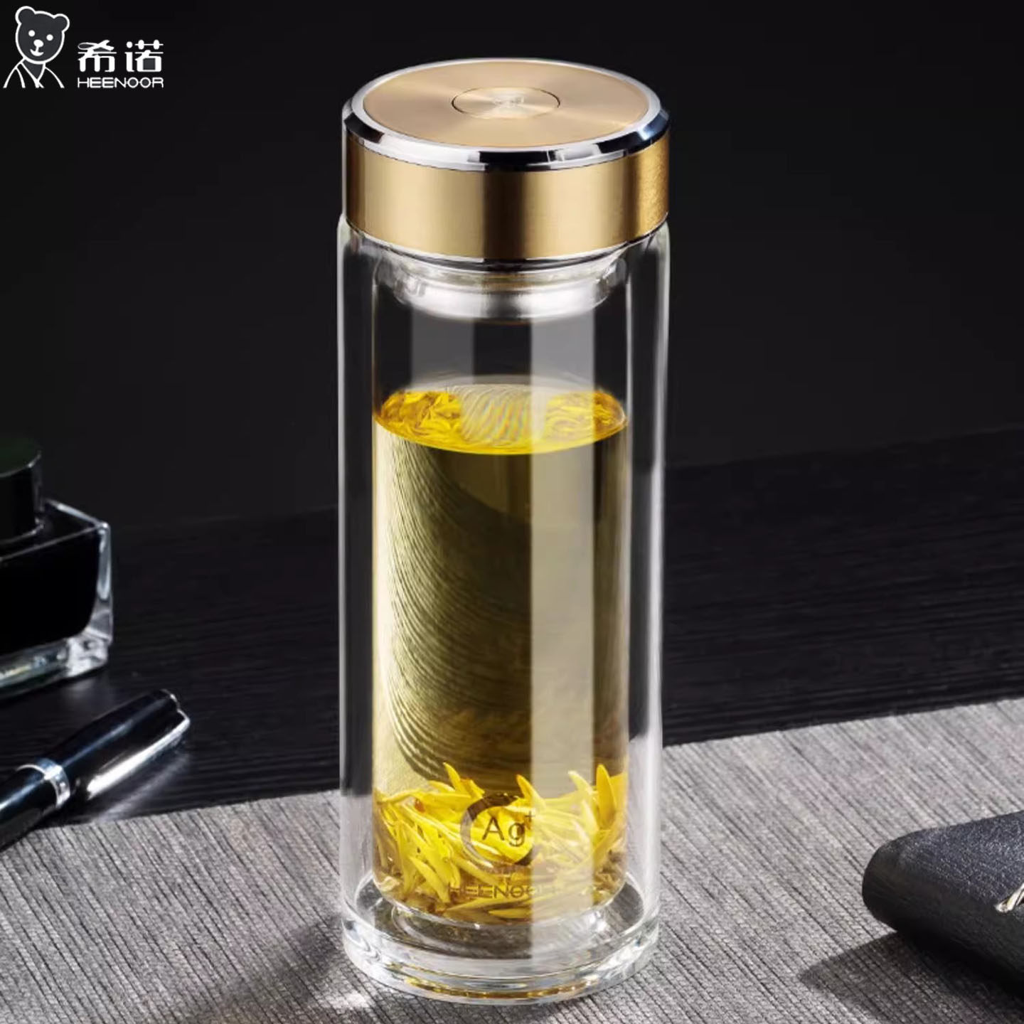希诺新款抗菌泡茶杯加厚商务礼品