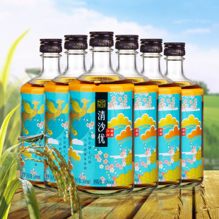 苏州特产  沙洲优黄清沙优半干型无焦糖色黄酒 整箱装500ml*6瓶