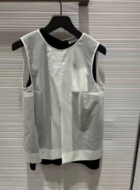 2026夏季新款小众白色微透圆领无袖背心女宽松显瘦直筒内搭上衣