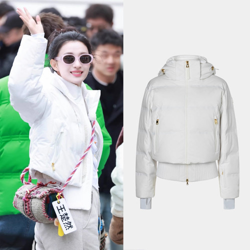 王楚然同款羊羔毛马甲羽绒服外套
