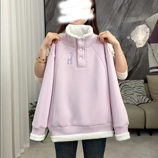 女童卫衣冬装2026新款洋气儿童时髦加绒加厚上衣女孩冬季保暖衣服