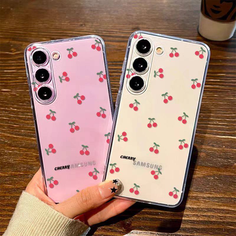 小清新车厘子适用三星S21手机壳s22ultra保护全包镜头NOTE20软壳galaxys23创意s24 s25plus透明软套,3C数码配件,手机保护套/壳,淘宝优惠券,粉丝福利购,淘宝优惠卷